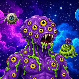 Oozlings #6033, Eyeball Cluster · Void Nebula