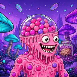 Oozlings #6047, Gumball Brain · Fungus Forest