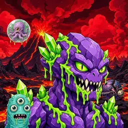 Oozlings #6049, Crystal Rock · Lava Fields