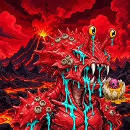 Oozlings #6051, Crab · Lava Fields