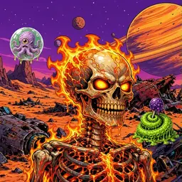 Oozlings #6060, Fire Skull · Ship Junkyard