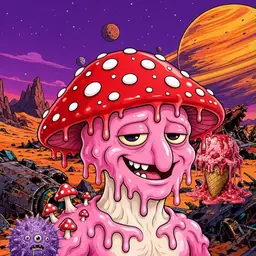 Oozlings #6061, Mushroom Head · Ship Junkyard