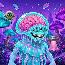 Oozlings #6074, Jellyfish Brain · Fungus Forest