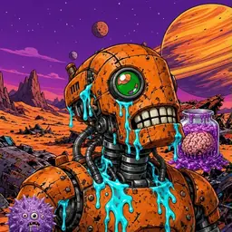 Oozlings #6077, Rusty Robot · Ship Junkyard