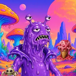 Oozlings #6082, Slug · Mushroom Desert