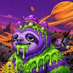 Oozlings #6084, Slime Sloth · Ship Junkyard