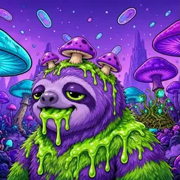 Oozlings #6086, Slime Sloth · Fungus Forest