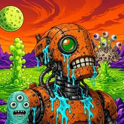 Oozlings #6090, Rusty Robot · Acid Lake