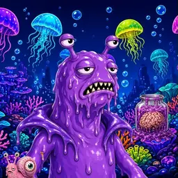 Oozlings #6096, Slug · Glow Reef