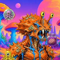 Oozlings #6098, Mutated Crab · Mushroom Desert