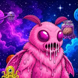 Oozlings #6102, Mutant Moth · Void Nebula