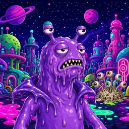 Oozlings #6104, Slug · Neon City