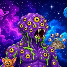 Oozlings #6107, Eyeball Cluster · Void Nebula