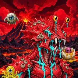 Oozlings #6108, Crab · Lava Fields