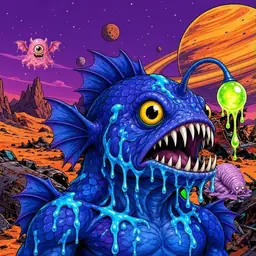 Oozlings #611, Anglerfish · Ship Junkyard