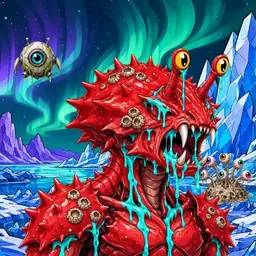 Oozlings #6111, Crab · Aurora Ice