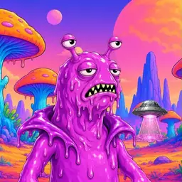 Oozlings #6120, Mutated Slug · Mushroom Desert