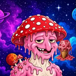 Oozlings #6123, Mushroom Head · Void Nebula