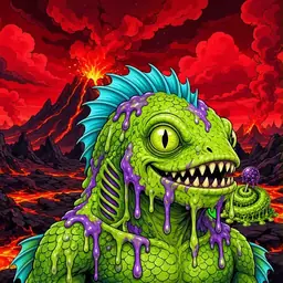 Oozlings #6127, Swamp Fish · Lava Fields