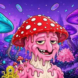 Oozlings #6136, Mushroom Head · Fungus Forest