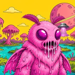 Oozlings #6139, Mutant Moth · Turquoise Swamp