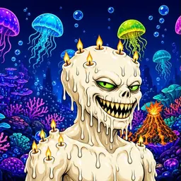 Oozlings #614, Candle Wax · Glow Reef