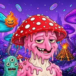Oozlings #6143, Mushroom Head · Fungus Forest