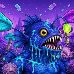 Oozlings #6144, Anglerfish · Fungus Forest