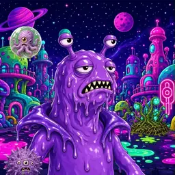 Oozlings #6150, Slug · Neon City