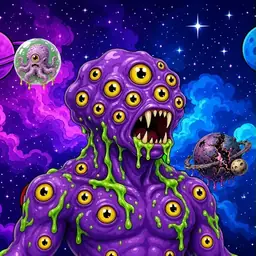 Oozlings #6151, Eyeball Cluster · Void Nebula