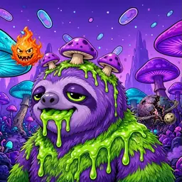 Oozlings #6154, Slime Sloth · Fungus Forest