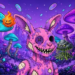 Oozlings #6157, Zombie Bunny · Fungus Forest