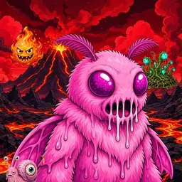 Oozlings #6166, Mutant Moth · Lava Fields