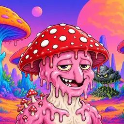 Oozlings #617, Mushroom Head · Mushroom Desert