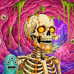 Oozlings #6173, Skull · Flesh Cave