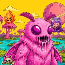 Oozlings #6175, Mutant Moth · Turquoise Swamp