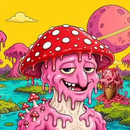 Oozlings #6178, Mushroom Head · Turquoise Swamp