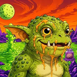 Oozlings #618, Toad Goblin · Acid Lake