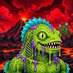 Oozlings #6187, Swamp Fish · Lava Fields