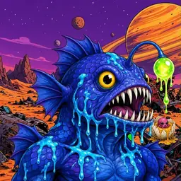 Oozlings #619, Anglerfish · Ship Junkyard