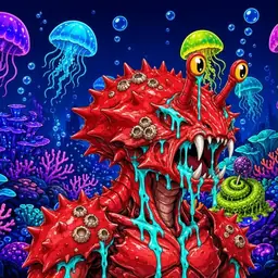 Oozlings #6191, Crab · Glow Reef