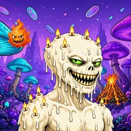 Oozlings #6195, Candle Wax · Fungus Forest