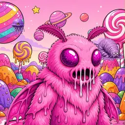 Oozlings #6196, Mutant Moth · Candy Planet