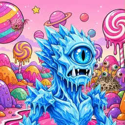 Oozlings #6200, Ice Cyclops · Candy Planet