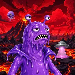 Oozlings #6202, Slug · Lava Fields