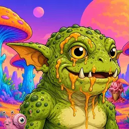 Oozlings #6203, Toad Goblin · Mushroom Desert