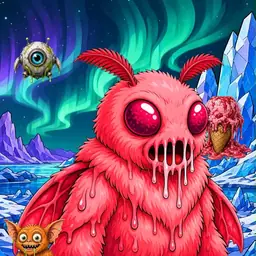 Oozlings #6205, Mutated Mutant Moth · Aurora Ice
