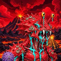 Oozlings #6209, Crab · Lava Fields