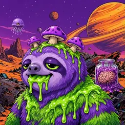 Oozlings #6212, Slime Sloth · Ship Junkyard