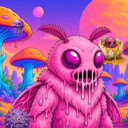 Oozlings #6216, Mutant Moth · Mushroom Desert